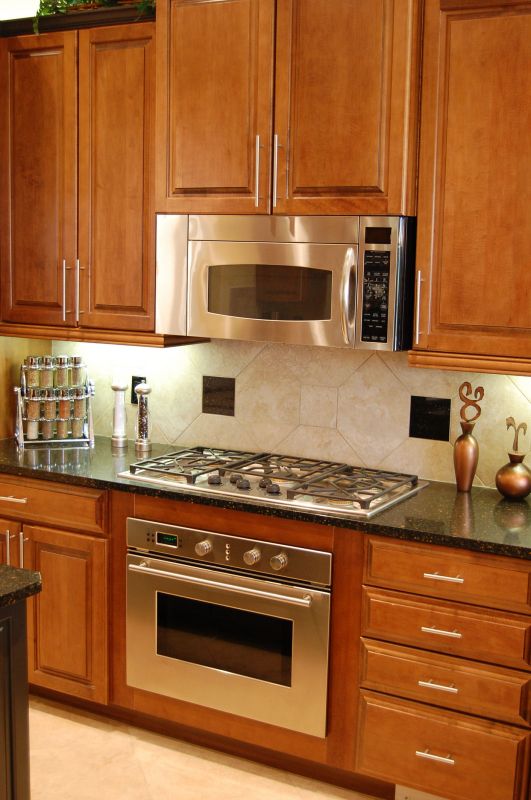 Revarnished Kitchen Cabinets