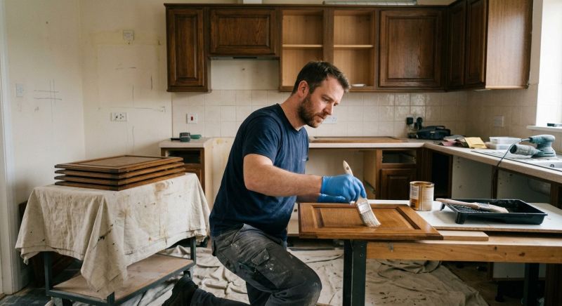 Cabinet Revarnishing Service